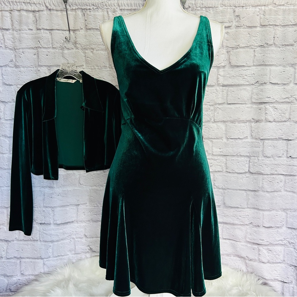 Vintage Victoria Secret Velvet Dress and Jacket Eras/Western style-‎ no flaws